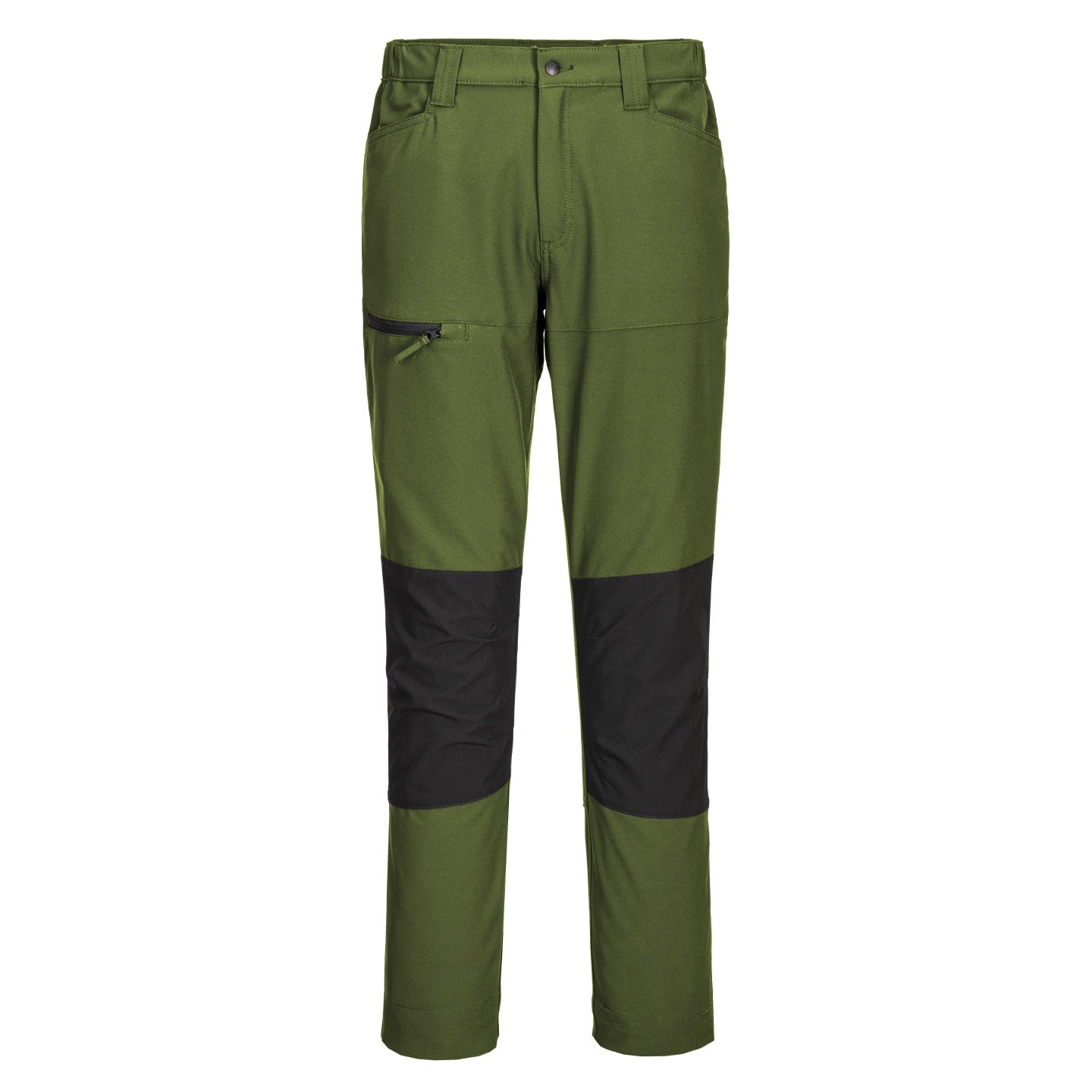 Olive Green - Front - Portwest Mens WX2 Slim Work Trousers