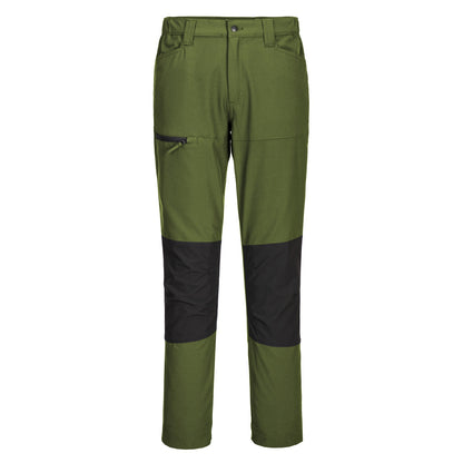 Olive Green - Front - Portwest Mens WX2 Slim Work Trousers