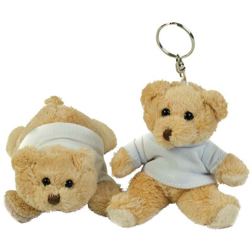 Key Ring (Light Brown) - Back - Mumbles Binx Teddy Bear Fridge Magnet - Key Ring