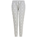 Heather Grey-White - Front - SF Womens-Ladies Stars Lounge Pants