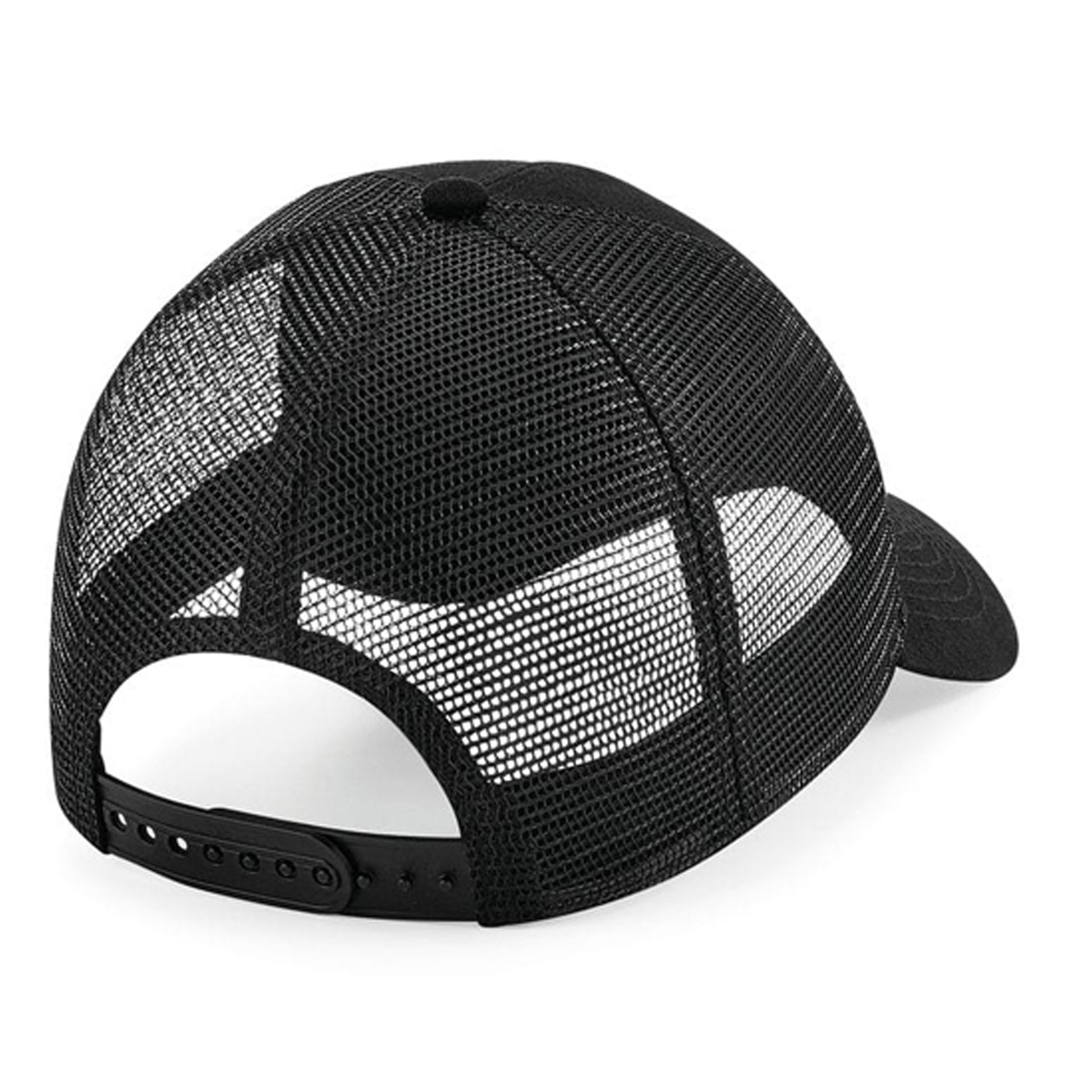 Black - Back - Beechfield Recycled Snapback Cap