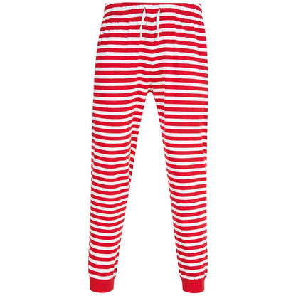 Red-White - Front - SF Unisex Adult Striped Lounge Pants