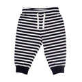 Navy-White - Front - Larkwood Baby Striped Lounge Pants