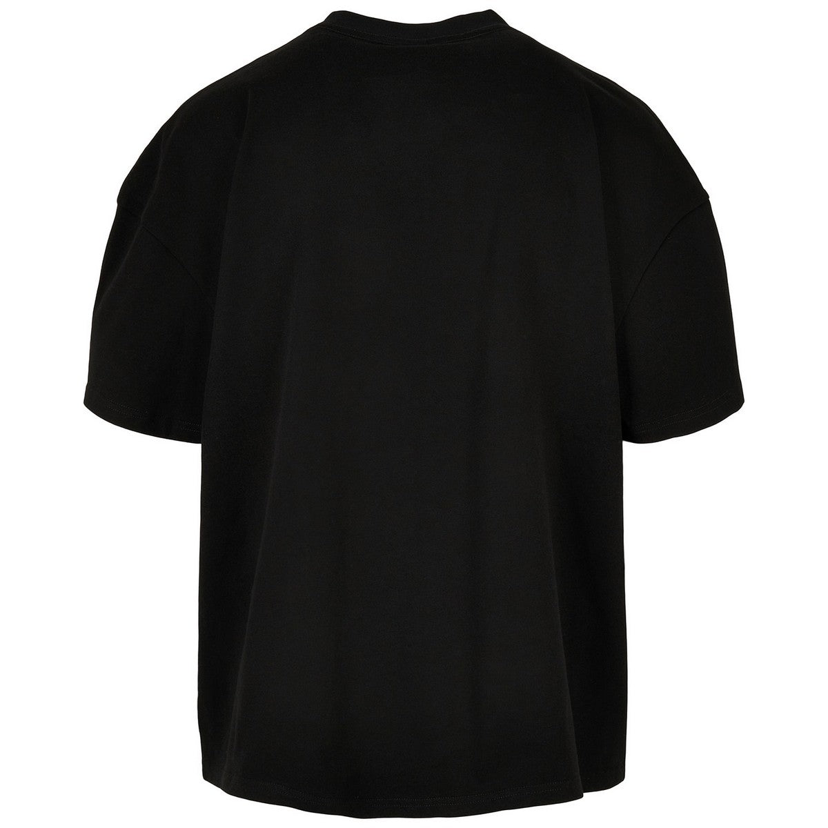 Black - Back - Build Your Brand Mens Plain Ultra Heavyweight T-Shirt