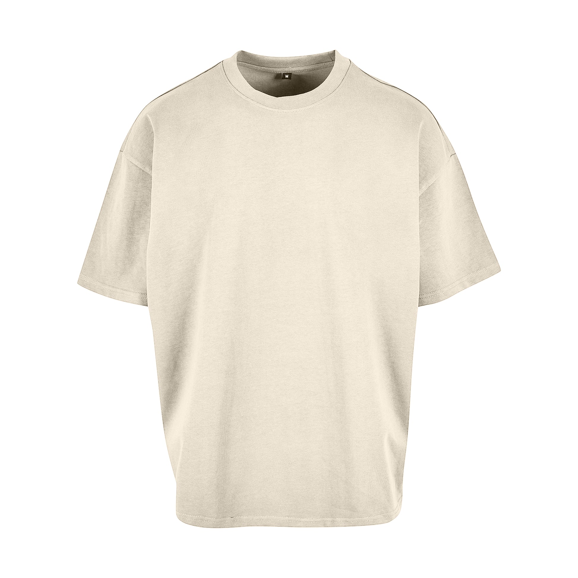 Sand - Front - Build Your Brand Mens Plain Ultra Heavyweight T-Shirt