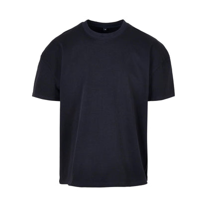 Navy - Front - Build Your Brand Mens Plain Ultra Heavyweight T-Shirt