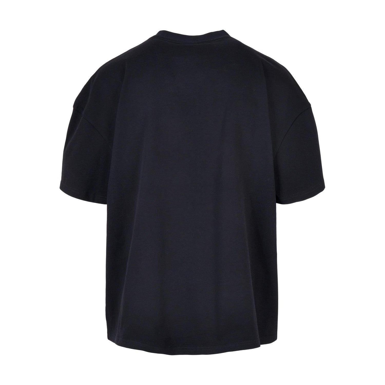 Navy - Back - Build Your Brand Mens Plain Ultra Heavyweight T-Shirt