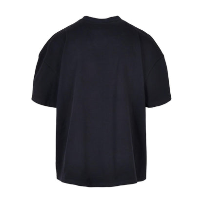 Navy - Back - Build Your Brand Mens Plain Ultra Heavyweight T-Shirt