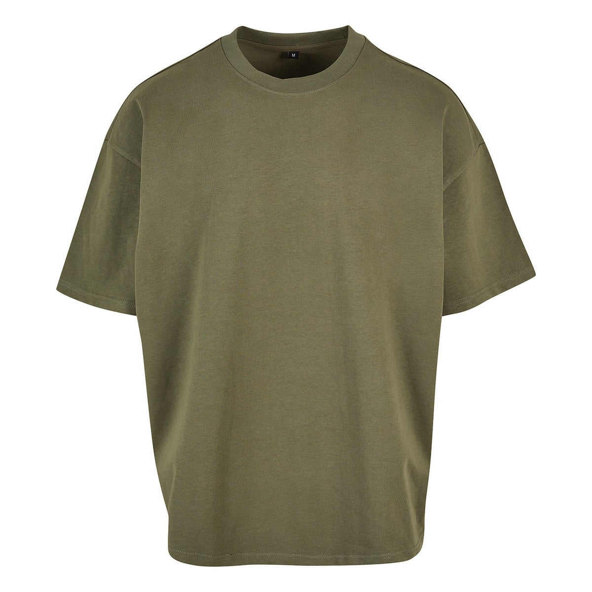 Olive - Front - Build Your Brand Mens Plain Ultra Heavyweight T-Shirt