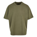 Olive - Front - Build Your Brand Mens Plain Ultra Heavyweight T-Shirt