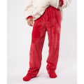 Red - Back - Ribbon Unisex Adult Eskimo Style Fleece Lounge Pants