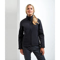 Black - Pack Shot - Premier Womens-Ladies Windchecker Recycled Printable Soft Shell Jacket