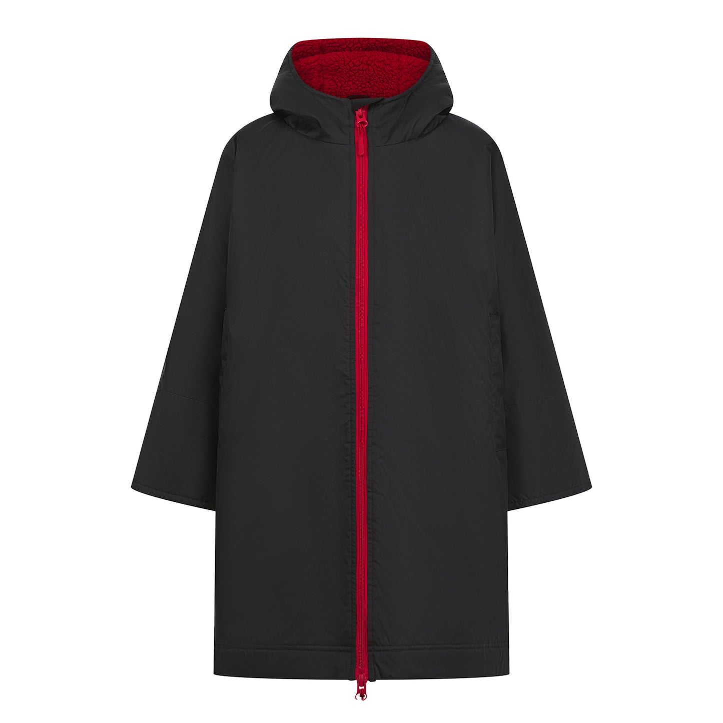 Black-Red - Front - Finden & Hales Childrens-Kids Raincoat
