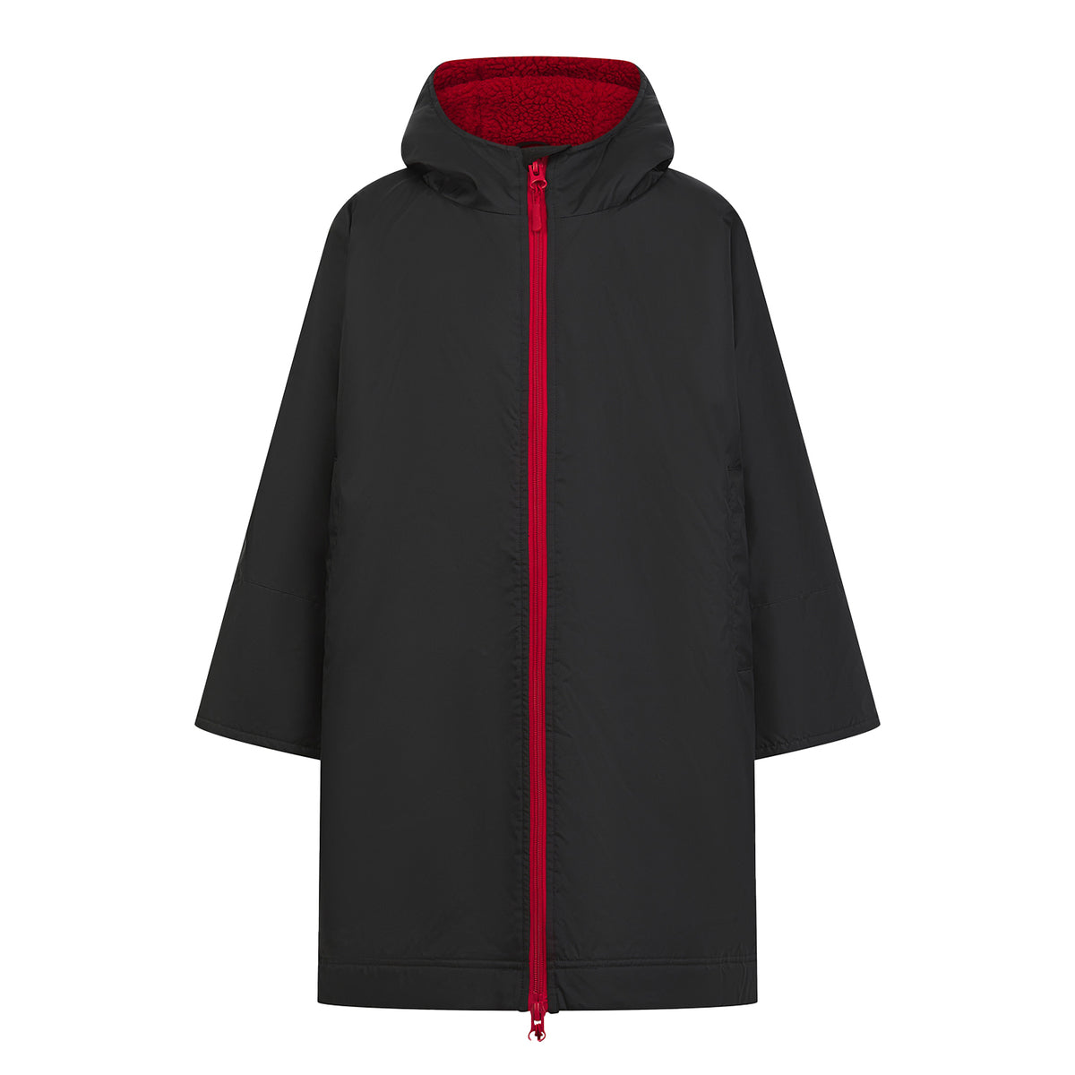 Black-Red - Front - Finden & Hales Childrens-Kids Raincoat