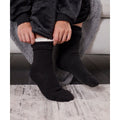 Black - Back - Ribbon Unisex Adult Eskimo Style Fleece Socks