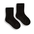 Black - Front - Ribbon Childrens-Kids Eskimo Style Fleece Socks