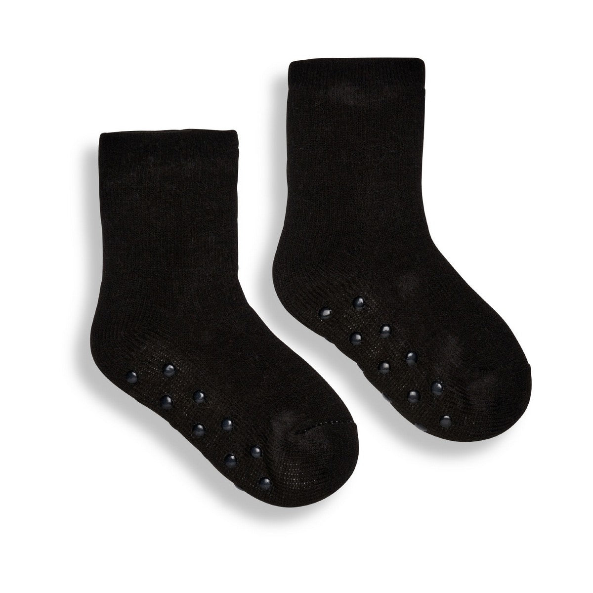 Black - Front - Ribbon Childrens-Kids Eskimo Style Fleece Socks