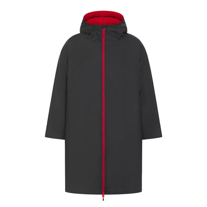 Black-Red - Front - Finden & Hales Unisex Adult Raincoat