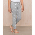 Heather Grey-White - Back - Girls Cotton Dotted Pyjama Bottoms (Pack Of 2)