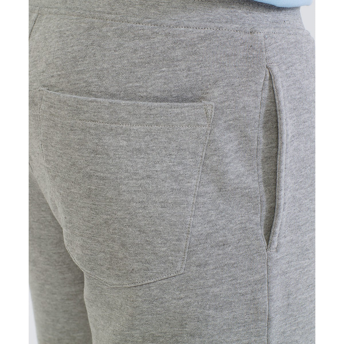 Heather Grey Melange - Back - Wombat Mens Recycled Jersey Shorts