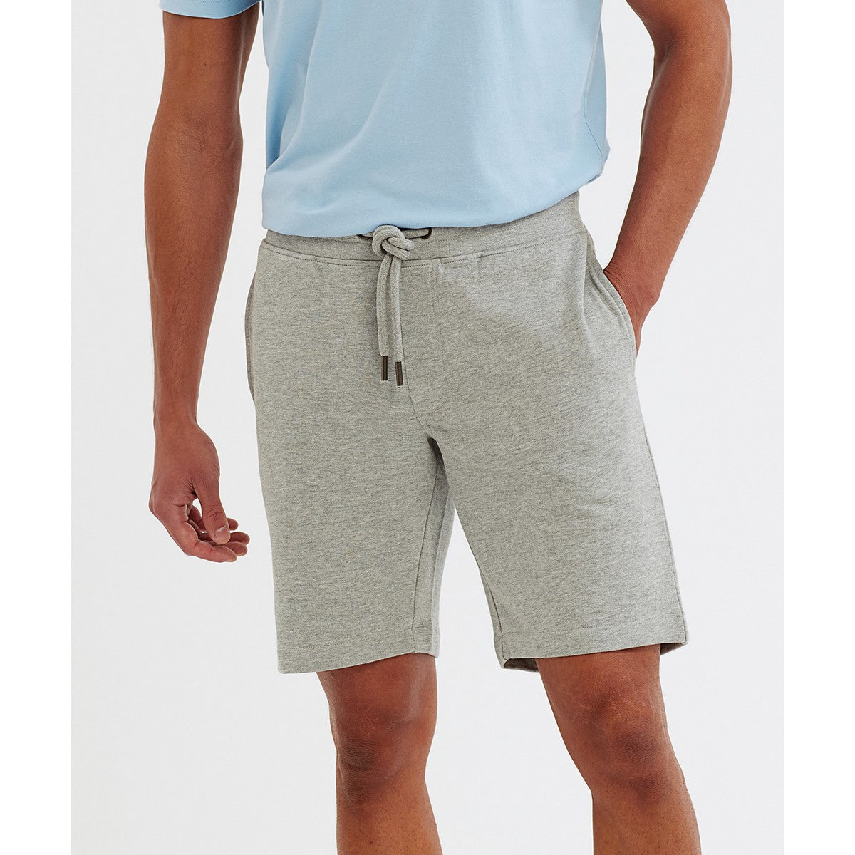 Heather Grey Melange - Lifestyle - Wombat Mens Recycled Jersey Shorts