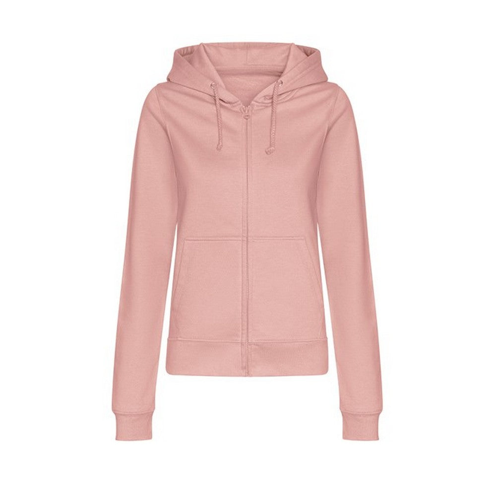 Dusty Pink - Front - Awdis Womens-Ladies College Hoodie