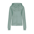 Dusty Green - Front - Awdis Womens-Ladies College Hoodie