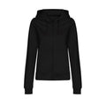 Deep Black - Front - Awdis Womens-Ladies College Hoodie