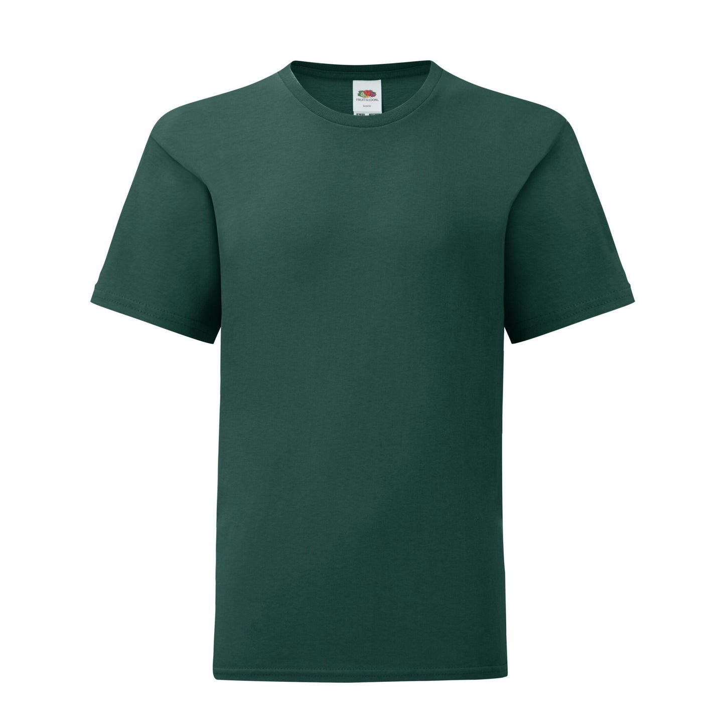Forest Green - Front - Fruit of the Loom Childrens-Kids Iconic 150 T-Shirt