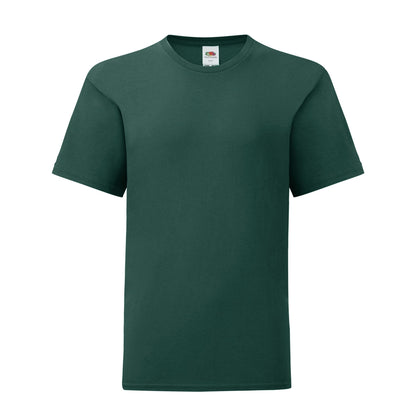 Forest Green - Front - Fruit of the Loom Childrens-Kids Iconic 150 T-Shirt