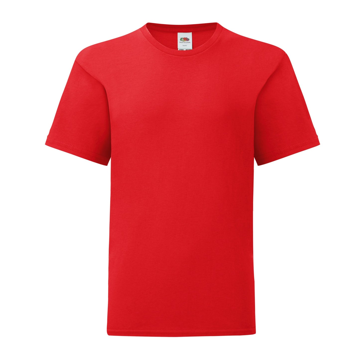 Red - Front - Fruit of the Loom Childrens-Kids Iconic 150 T-Shirt
