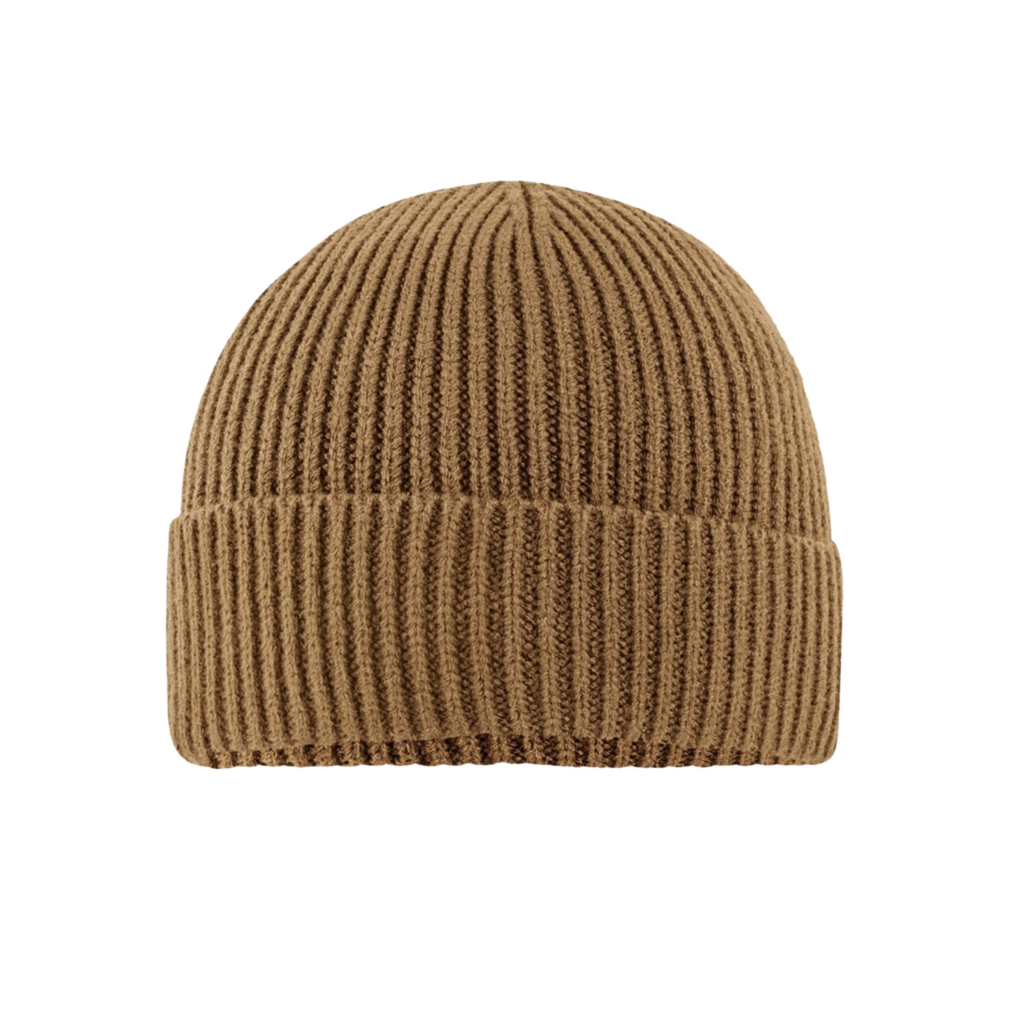 Biscuit-Black - Back - Beechfield Unisex Adult Fashion Patch Beanie