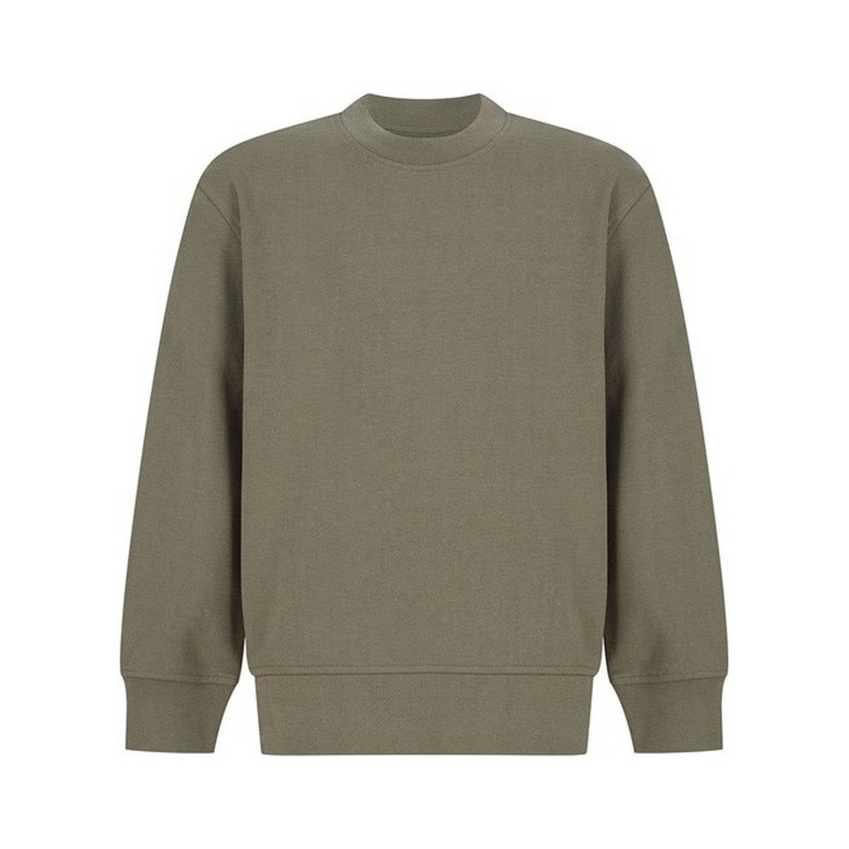 Khaki - Front - SF Minni Childrens-Kids Curved Hem Sweatshirt