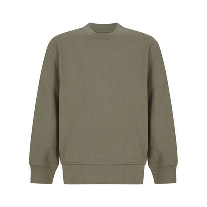 Khaki - Front - SF Minni Childrens-Kids Curved Hem Sweatshirt