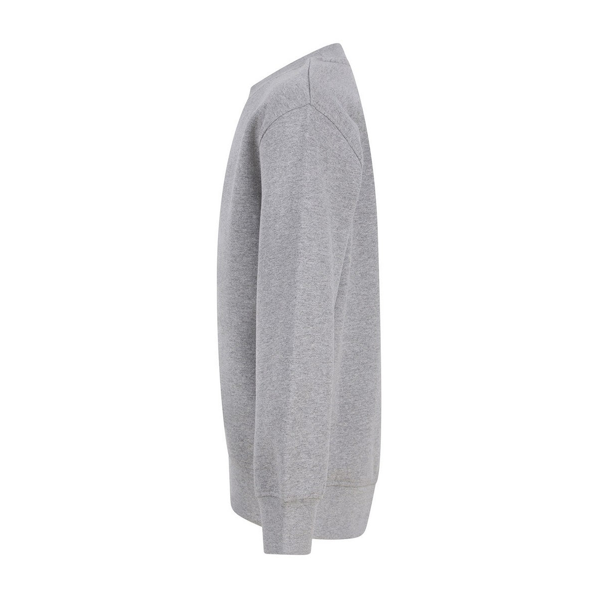 Heather Grey - Side - SF Minni Childrens-Kids Curved Hem Sweatshirt