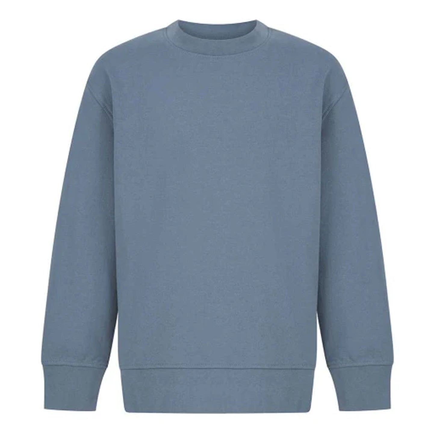 Stone Blue - Front - SF Minni Childrens-Kids Curved Hem Sweatshirt