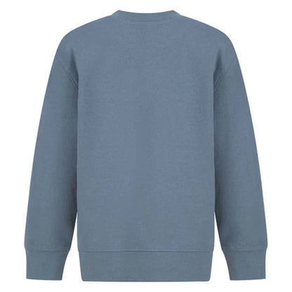 Stone Blue - Back - SF Minni Childrens-Kids Curved Hem Sweatshirt