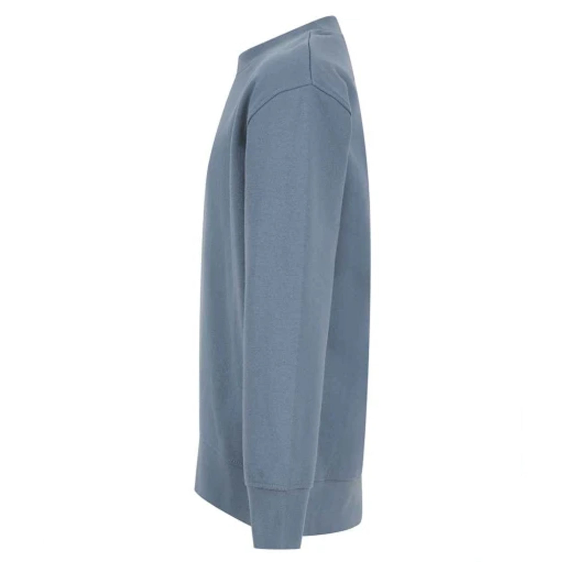 Stone Blue - Side - SF Minni Childrens-Kids Curved Hem Sweatshirt
