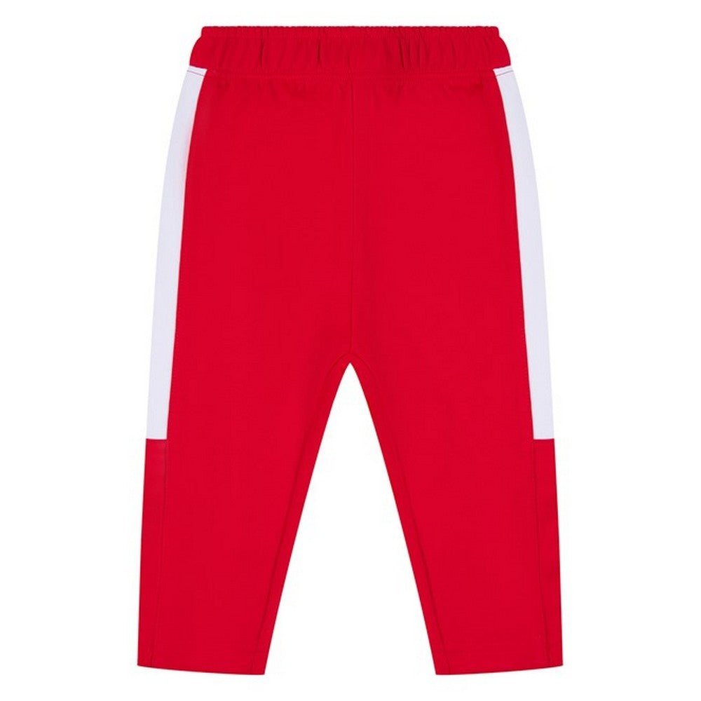 Red-White - Front - Larkwood Baby Contrast Tracksuit Bottoms