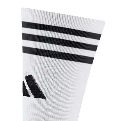 White - Side - Adidas Mens Contrast Striped Crew Socks (Pack of 3)