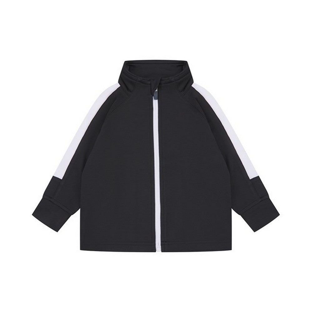 Black-White - Front - Larkwood Baby Contrast Track Top