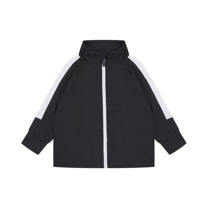 Black-White - Front - Larkwood Baby Contrast Track Top