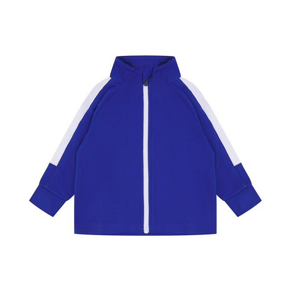Royal Blue-White - Front - Larkwood Baby Contrast Track Top