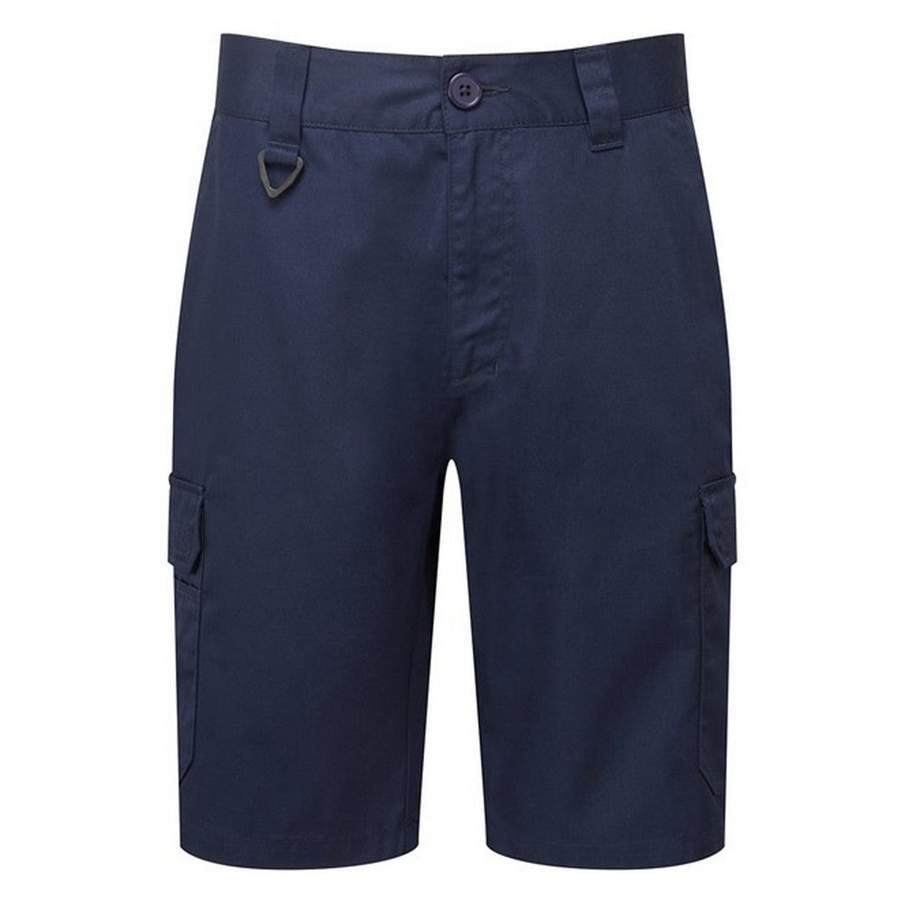 Navy - Front - Premier Mens Work Cargo Shorts