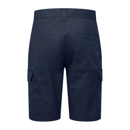 Navy - Back - Premier Mens Work Cargo Shorts