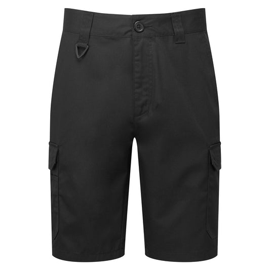 Black - Front - Premier Mens Work Cargo Shorts