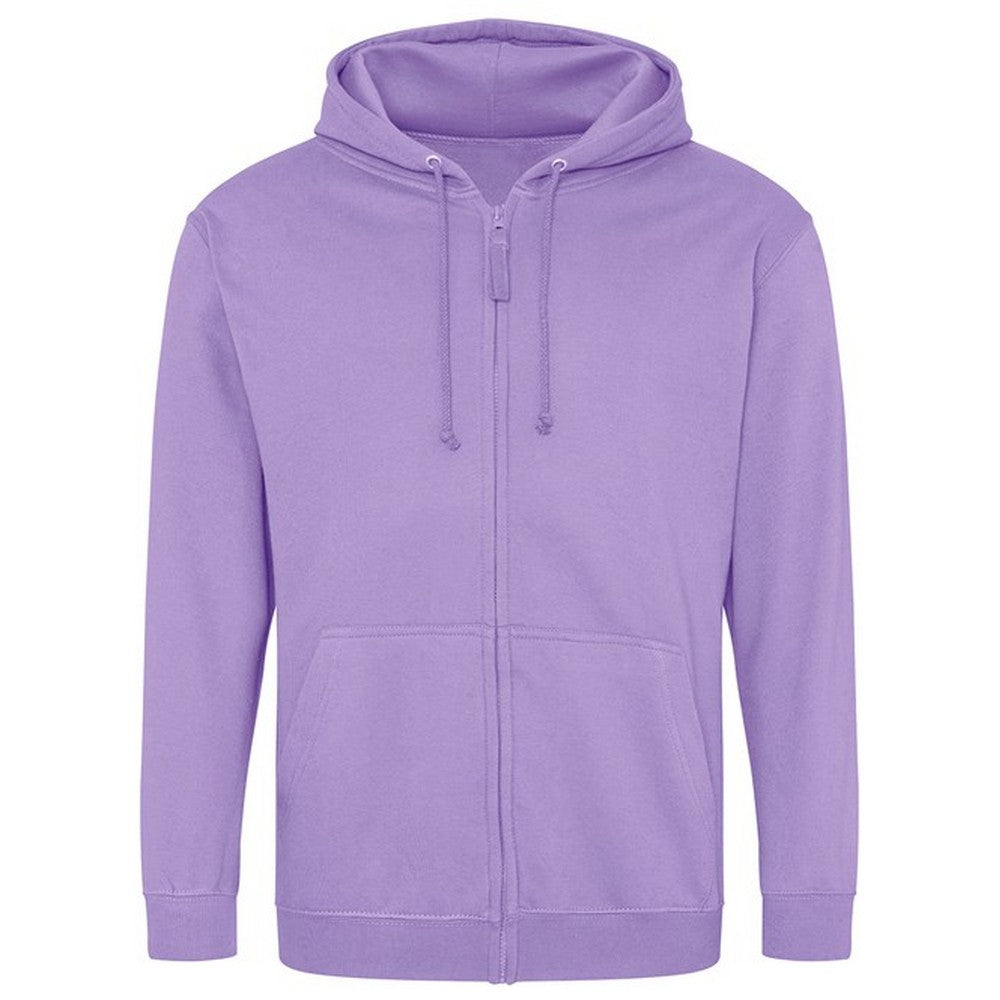 Dusty Lavender - Front - Awdis Mens Full Zip Hoodie