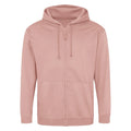 Dusty Pink - Front - Awdis Mens Full Zip Hoodie