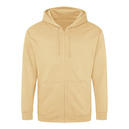 Desert Sand - Front - Awdis Mens Full Zip Hoodie