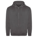 Charcoal - Front - PRO RTX Mens Full Zip Hoodie